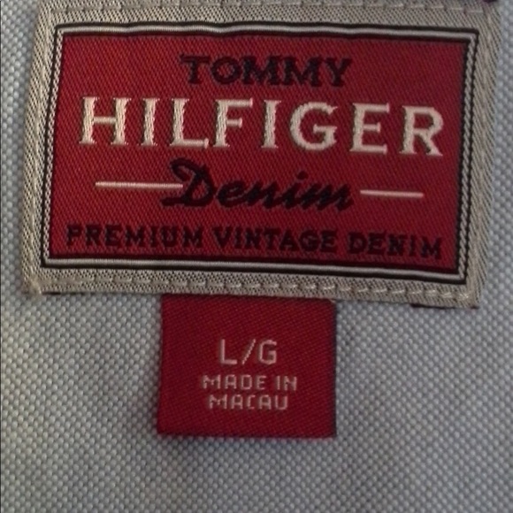 TOMMY HILFIGER DENIM RED LABEL  SHIRT MEN’S LARGE - Picture 2 of 3